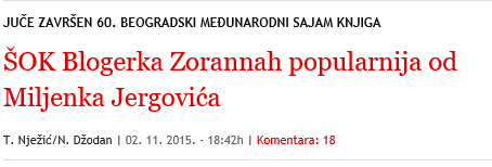 A inače bi trebalo da se tinedžerke otimaju o Miljenka Jergovića!